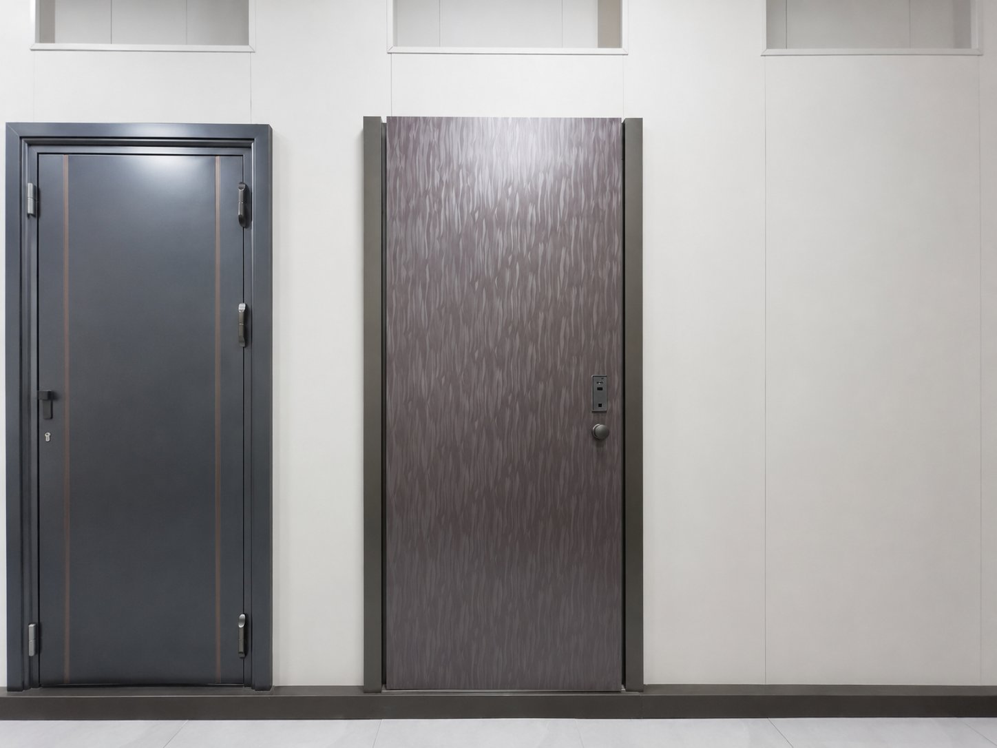 Metal door design with architectural detailing