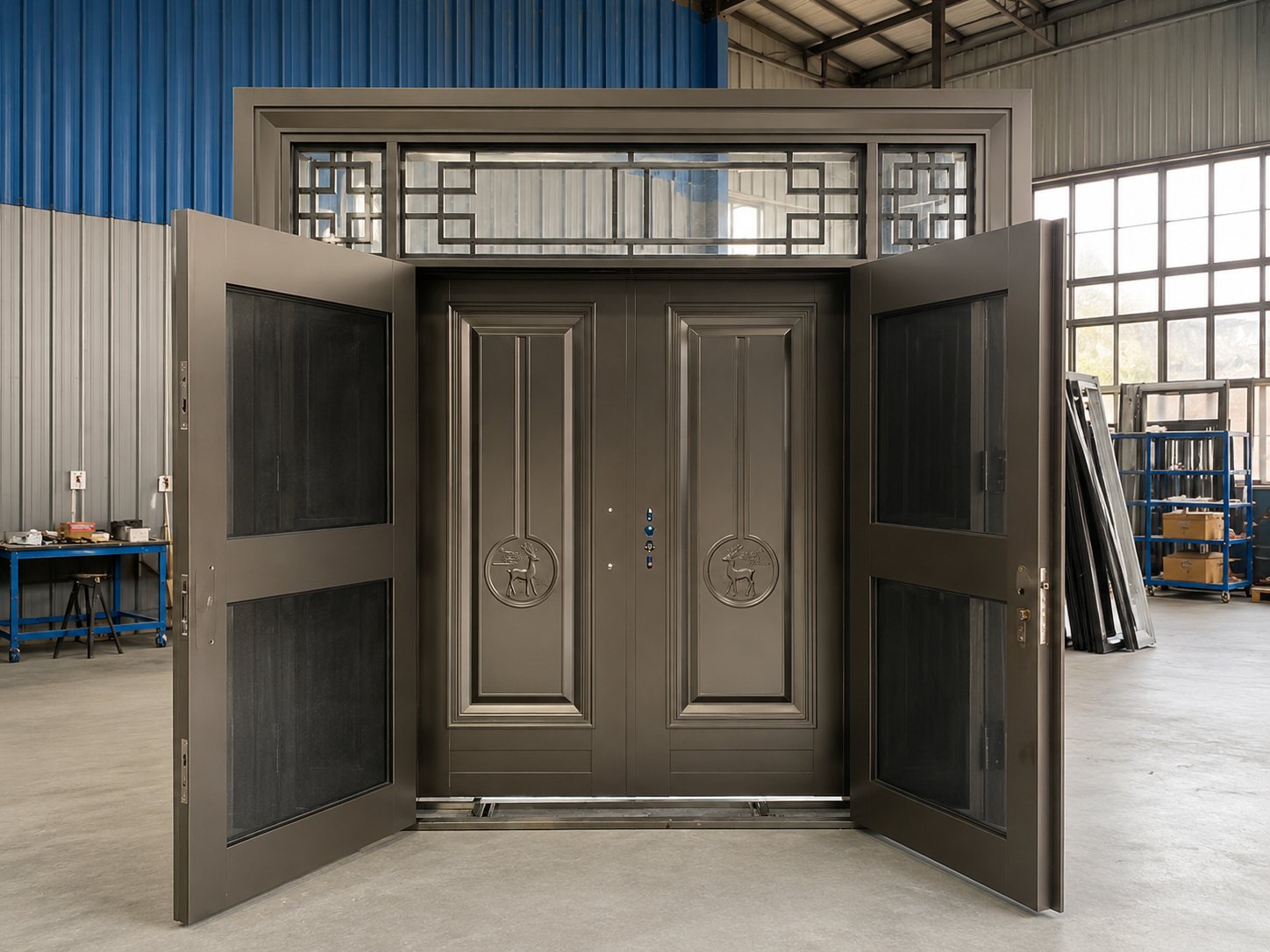 Steel-Copper Lobby Door